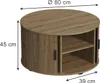 Konferenční stůl Vicco Selva Dub 80 x 80 cm s posuvnými Náhled obrázku produktu 3