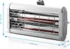 A white infrared paint dryer with dimensions indicated by blue lines and text. Anteprima dell’immagine prodotto