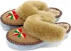 Damen Leder Wolle Winter HüttenSchuhe Lamfell HausSchuhe Produktbild-Vorschau 5