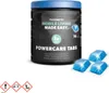 A container of Dometic PowerCare Tabs with three individual tabs in the foreground. Produktbild-Vorschau