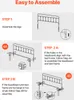 SucceBuy Tête de lit métallique pour lit queen size, Voir les images du produit 5