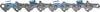 A close-up, straight-on view of a chainsaw chain. Produktbild-Vorschau