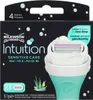 A product shot of Wilkinson Intuition Sensitive Care razor blades and handle. Produktbild-Vorschau