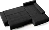 A black sectional sofa is shown from a diagonal, elevated angle against a white background. Produktbild-Vorschau