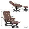 M MCombo Relaxsessel mit Hocker, 360° Drehbarer Produktbild-Vorschau 7