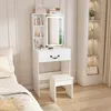 Minimalistische make-up tafel set, wit, met dimbare Productafbeelding-voorbeeld 2