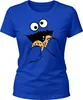 Damen T-Shirt Krümelmonster Cookie Monster Fasching Produktbild-Vorschau 3