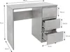 ML-Design Schreibtisch mit 3 Schubladen, 90x76x50 cm, Grau Produktbild-Vorschau 5