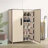 vidaXL Skriňa na topánky krémová 60x28x90 cm Látka Náhľad obrázku produktu 2