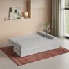 Sofa ASPERO Gelb Plüsch-Stoff mit Schlaffunktion, Sofa mit Produktbild-Vorschau 5