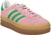 A single Adidas Gazelle sneaker with a platform sole, shown from a side-angle. Produktbild-Vorschau