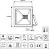 LED Flutlicht Strahler Fluter IP65 Wasserdicht Scheinwerfer Produktbild-Vorschau 6