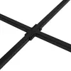 A close-up view of the black metal frame of a clothing rack, showing the intersecting legs and the screws that hold them together. Produktbild-Vorschau