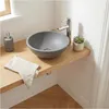 Lavabo da appoggio rotondo SOHO da 26 cm in cemento grigio Anteprima dell’immagine prodotto 1