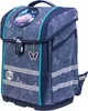 A blue backpack with a floral and butterfly pattern. Anteprima dell’immagine prodotto