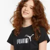 PUMA Ess+ Metallic Logo Knotted T-Shirt Mädchen puma black Produktbild-Vorschau 5