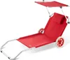 CASARIA® Sonnenliege Klappbar mit Dach Strandliege mit Produktbild-Vorschau 1