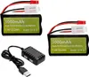 2x Li-Ion accu 7.4V 3000mAh 15C 2S met JST-2P connector + Productafbeelding-voorbeeld 1