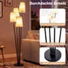 COSTWAY 4-flammige Stehlampe 160cm mit Fußschalter, Produktbild-Vorschau 4