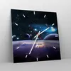Wanduhr - Quadrat - Glasuhr - Kosmos Planet - 30x30cm - Produktbild-Vorschau 4