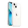 A transparent iPhone 13 Mini case with MagSafe compatibility is shown against a white background. Produktbild-Vorschau