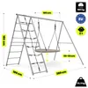 XL Gartenschaukel 3-in-1, Storchennest, Leiter und Produktbild-Vorschau 7