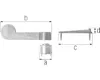 Alberts Vorreiber, Zinkdruckguss, Ø14,4 mm, 60 mm Länge, Produktbild-Vorschau 2