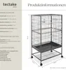 Klietka pre vtáky vysoká 131 cm - antracitová Náhľad obrázku produktu 9