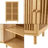 A collage of four images showing different views of a wooden cabinet. Podgląd zdjęcia produktu