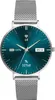 A smartwatch with a teal face and silver band, displayed front-on against a white background. Anteprima dell’immagine prodotto