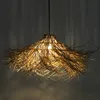 A close-up shot of a hanging lamp made of natural materials. Produktbild-Vorschau