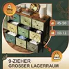 INONEFT Kommode mit 9 Schubladen, 100x30x86.5cm Produktbild-Vorschau 7