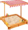 Relaxdays Sandkasten mit verstellbarem Dach, HxBxT: 117 x Produktbild-Vorschau 1