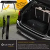 A folded camping table is shown next to a car trunk, with a graphic overlay highlighting its quick setup. Produktbild-Vorschau
