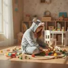 Onesie Kigurumi Pigiama Topolino Costume travestimento Anteprima dell’immagine prodotto 2