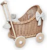 Puppenwagen aus Weidengeflecht in der Farbe natural mit Produktbild-Vorschau 1