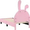vidaXL Kinderbedframe met hoofdeinde, roze, 70 x 140 cm, PU Productafbeelding-voorbeeld 7