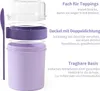 Müslibecher mit Gabel und Löffel, auslaufsicherer Produktbild-Vorschau 2