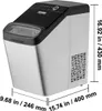 VEVOR 130 W Eiswürfelbereiter Eiswürfelmaschine Edelstahl Produktbild-Vorschau 8