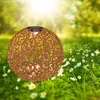 Solarleuchten Garten 2er Set Kugel Metall Rostoptik Produktbild-Vorschau 2