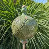 Große Gartenkugel aus Keramik grün mit Spitze - Rosenkugel Produktbild-Vorschau 2