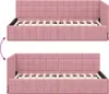 vidaXL Cadre de lit d'angle avec tête de lit rose 90 cm x Voir les images du produit 8