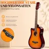 FCH Akustikgitarre 38 Zoll Cutaway Westerngitarre Set, Holz Produktbild-Vorschau 8
