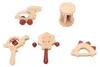 5-teiliges Holzrassel-Set für Babys: Multifunktionales Produktbild-Vorschau 5