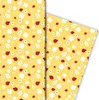 Glücks bringendes Geschenkpapier mit Marienkäfern und Klee, Produktbild-Vorschau 1