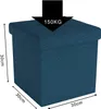 Intirilife Faltbare Sitzhocker 30x30x30 cm in OZEAN BLAU - Produktbild-Vorschau 3
