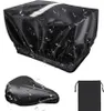 2 Set Regenschutz Fahrradkorb, Schwarz Regenabdeckung Korb Produktbild-Vorschau 1