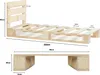 sunnypillow 90x200 cm Palettenbett mit Kopfteil Holzbett Produktbild-Vorschau 4