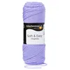 A ball of purple yarn with a label. Produktbild-Vorschau