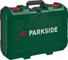 A closed green tool case with the brand name 'PARKSIDE' printed on it. Produktbild-Vorschau